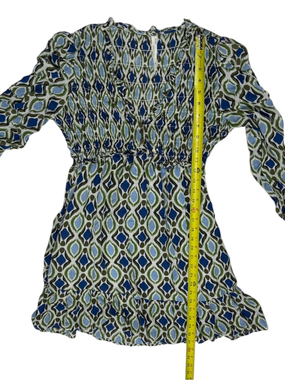ANTHROPOLOGIE Women’s Long-Sleeve V-Neck Ruffle Mini Dress - Picture 15 of 16